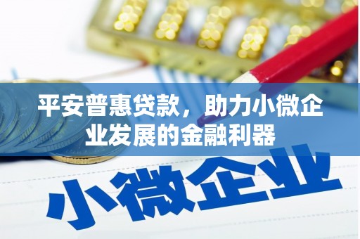 邯郸平安普惠贷款，助力小微企业发展的金融利器