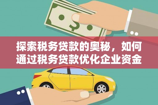 元谋探索税务贷款的奥秘，如何通过税务贷款优化企业资金流