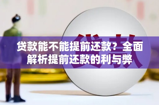 梧栖贷款能不能提前还款？全面解析提前还款的利与弊