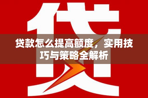 龙山贷款怎么提高额度，实用技巧与策略全解析